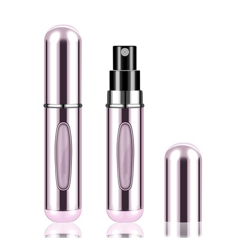 Fivexing 2Pcs Refillable Perfume Atomizer Bottles，Portable Mini Separate Perfume Bottle，Travel and Outings Spray Boxes Dispensers 5ml/0.2oz (Pink)