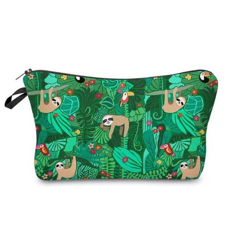 LOOMILOO Cosmetic Bag for Women, Adorable Roomy Makeup Bags Travel Water Resistant Toiletry Bag Accessories Organizer Cute Gifts (sloth 52058)