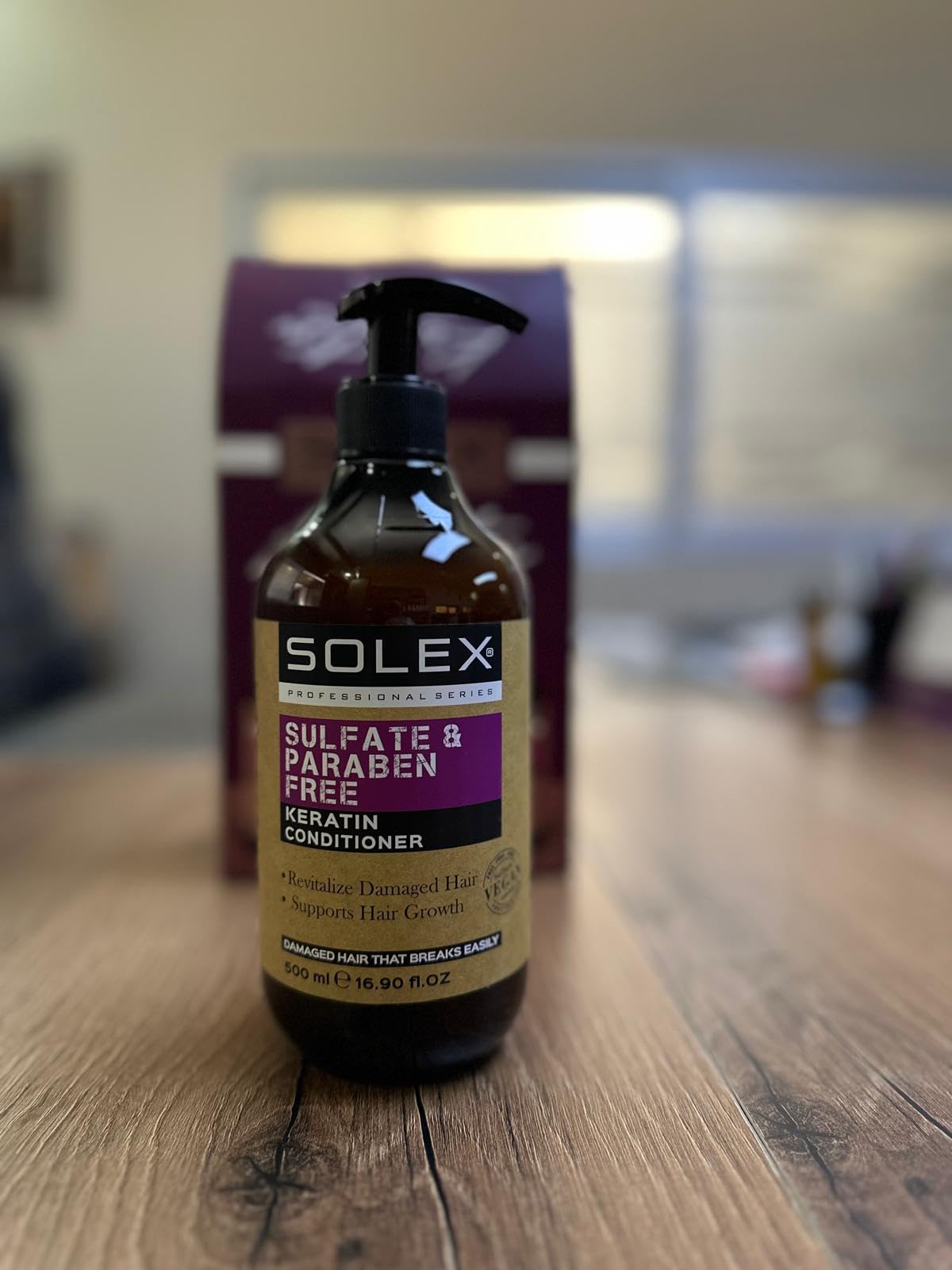 Solex Keratin Shampoo and Conditioner Set for Hair Growth- Sulfate & Paraben Free - Volumizing Shampoo - Treatment for Men & Women Hair Thickening Volumizing Products, (2 pc. X 16.9 Fl Oz / 500mL)