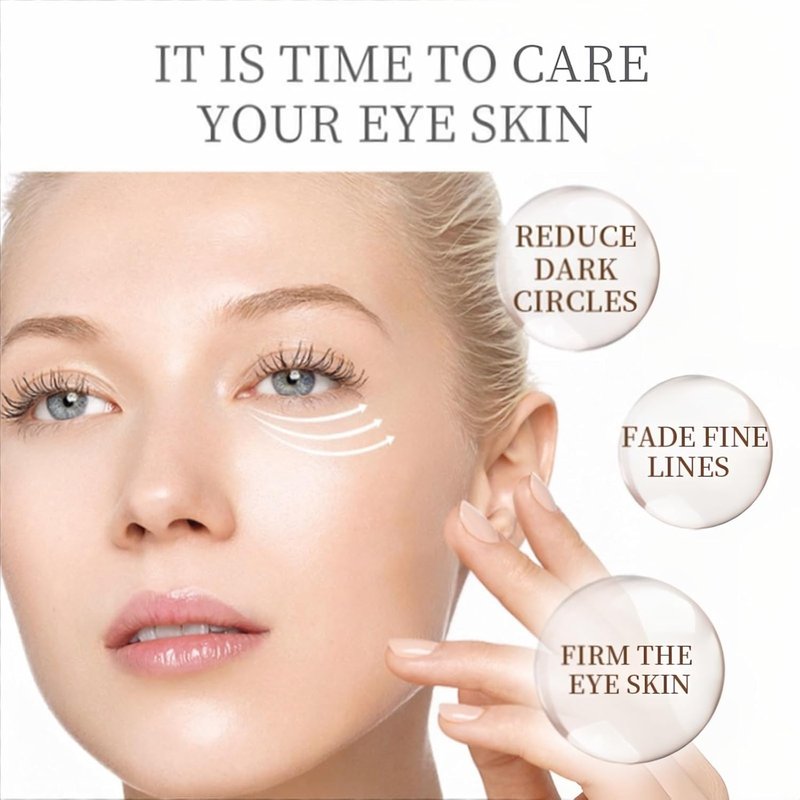 Dark Circles Eye Cream - Snail Mucin & Red Ginseng for Puffiness, Fine Lines | Intense Moisturizing, 30g