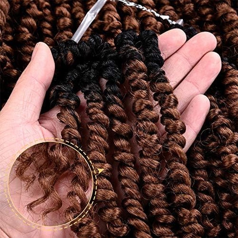Silike Passion Twists Braiding Hair, Crochet Passion Twist(12 Roots per Pack, 6 Packs) Pre-twist Passion Twist Hair for Black Women (18 inch, ombre 30)