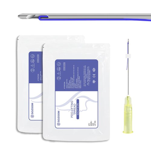 SOZOOM Pdo Threads for Eyes Lift, PDO Thread Eyes Fine Lines Under the Eyes Restore Skin's Firmness & Elasticity (20pcs-30G-38mm)