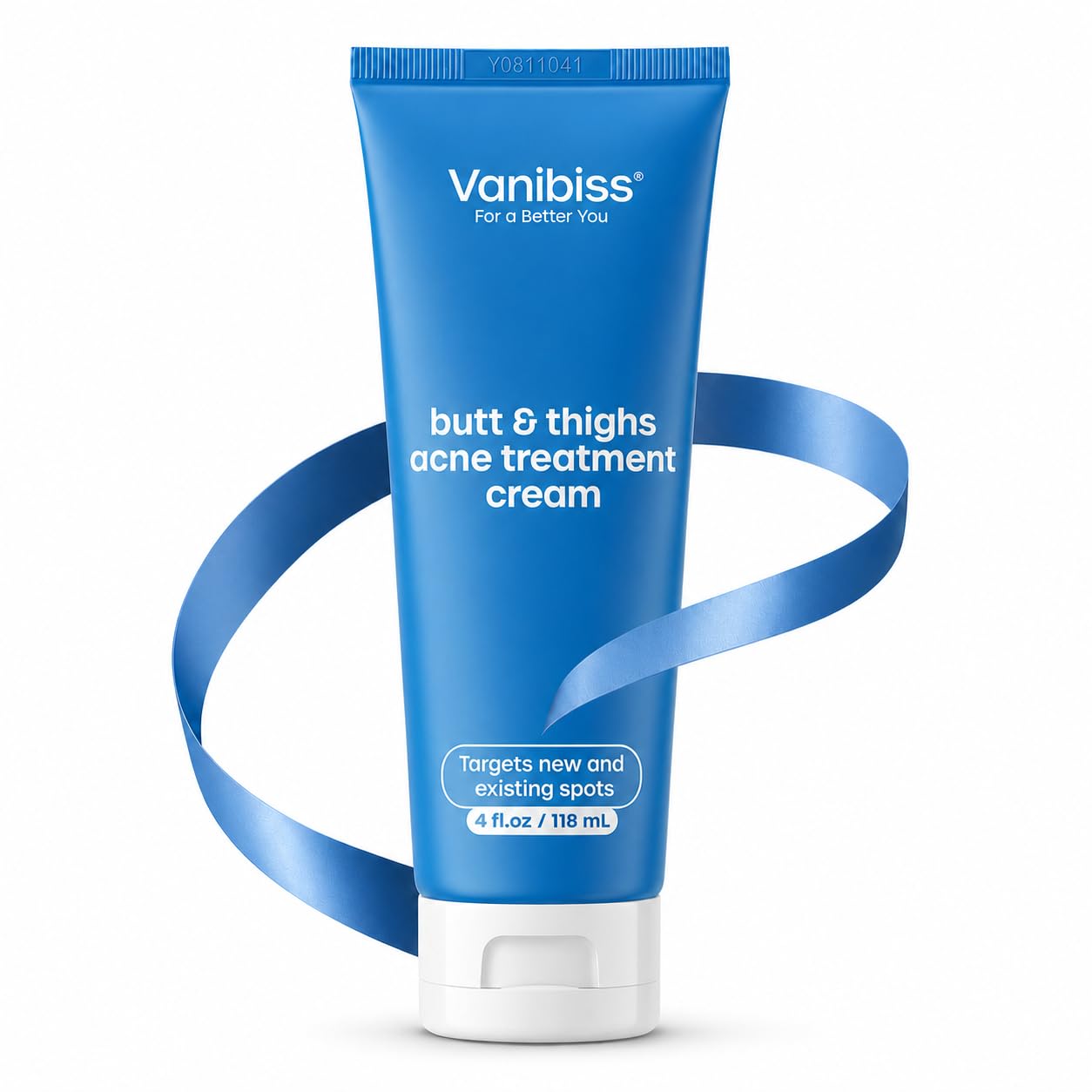 Vanibiss Butt & Thighs Acne Treatment Cream, 2% Salicylic Acid, 4 fl.oz