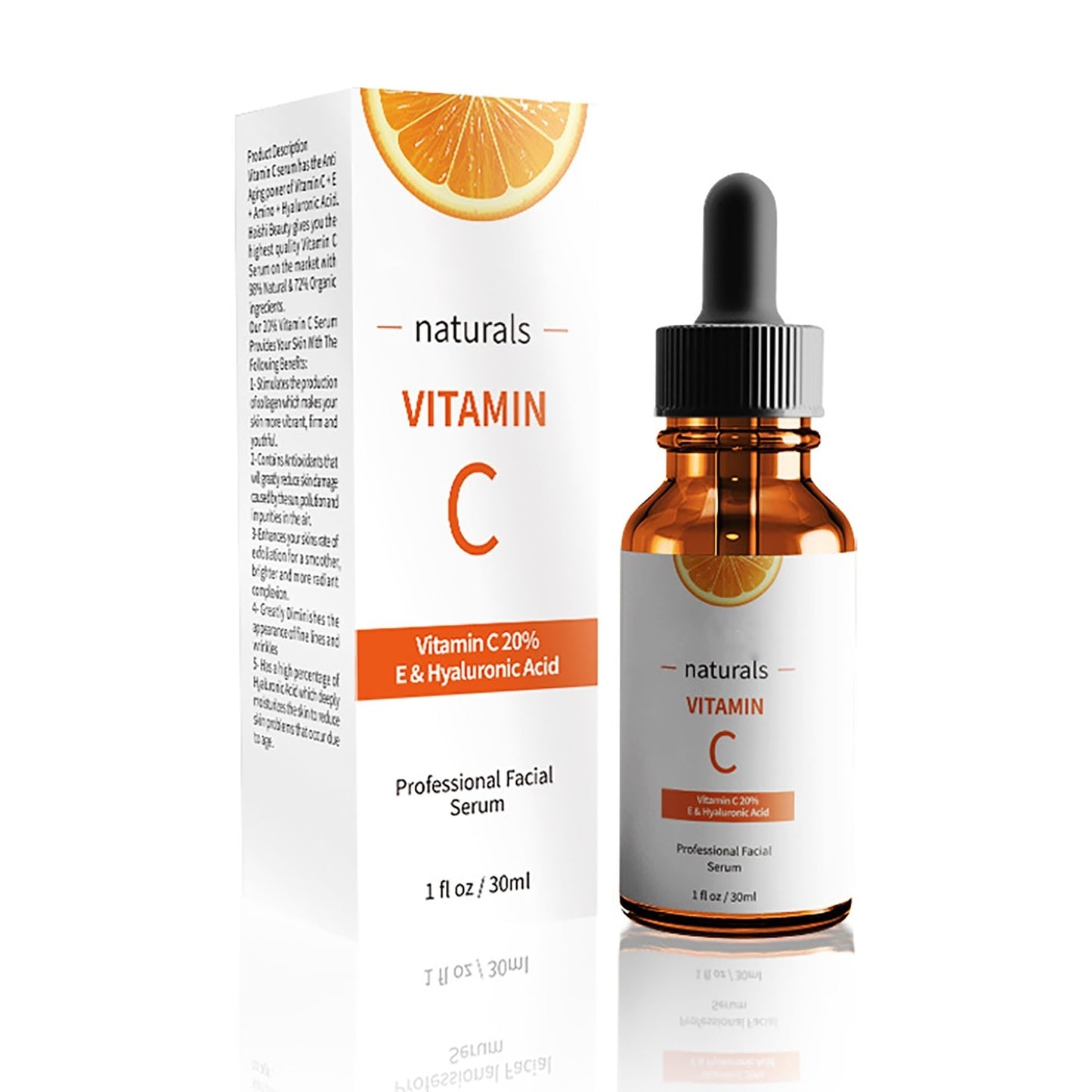 Premium 20% Vitamin C Face Serum,Vitamin C Serum With Hyaluronic Acid For Skin Care-KoreanGlass Skin Care Facial Serum 30ml