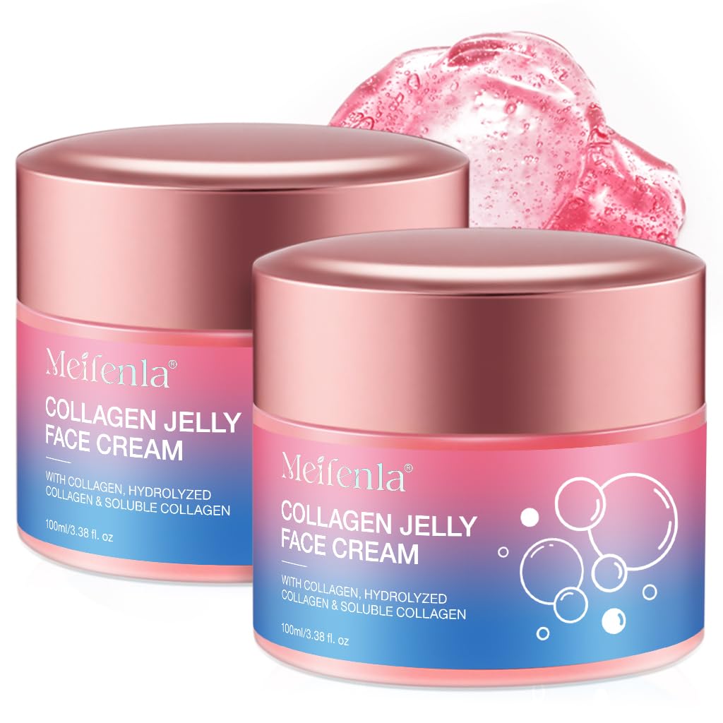 Lxitian Collagen Jelly Cream, Day Night Cream With Freeze Hydrolyzed Collagen Face Cream, Anti-Wrinkle Face Cream, Korean Moisturiser, Elasticity, 24H Lifted, Korean Skincare,6.76 fl. oz