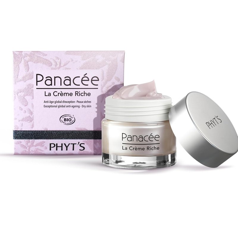 Phyts Panacea Rich Cream - Anti-Aging Face Moisturizer for Mature Dry Skin with Omega 6 & Vitamin E | 1.69 oz