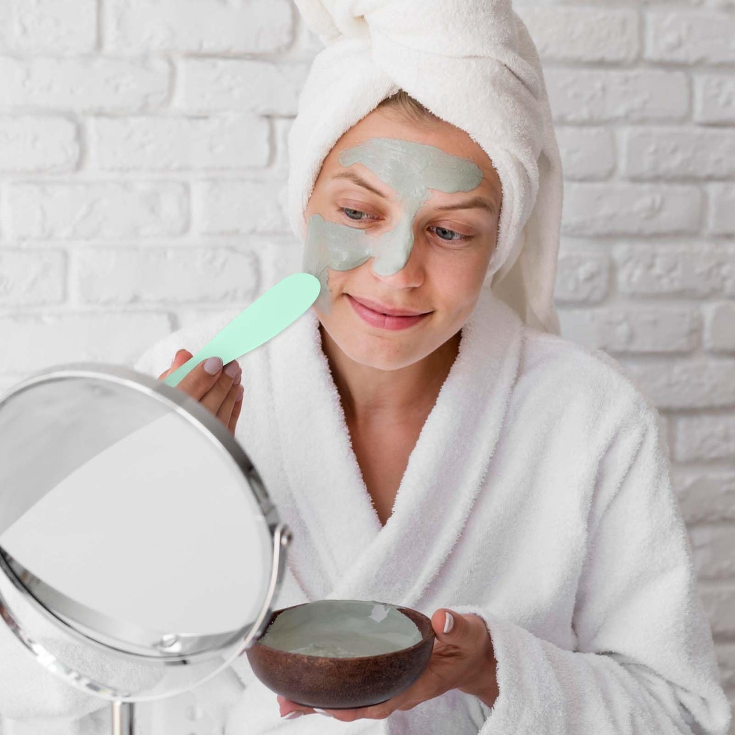 Mozeat Lens 5Pcs Face Mask Spatula Lotion Spatula Plastic Cosmetic Spatula Jelly Mask Spatula for Facials Face Mask Applicator Makeup Scoop
