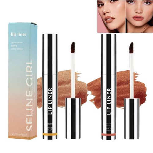 Pimaup Qorva Peel off Lip Liner Stain, Qorva Lipstick, Timbersonic Lip Stain Peel, Timbersonic Peel off Lip Liner Stain, Lip Stain Peel off Long Lasting Waterproof, Non-stick Cup (2pcs-B)