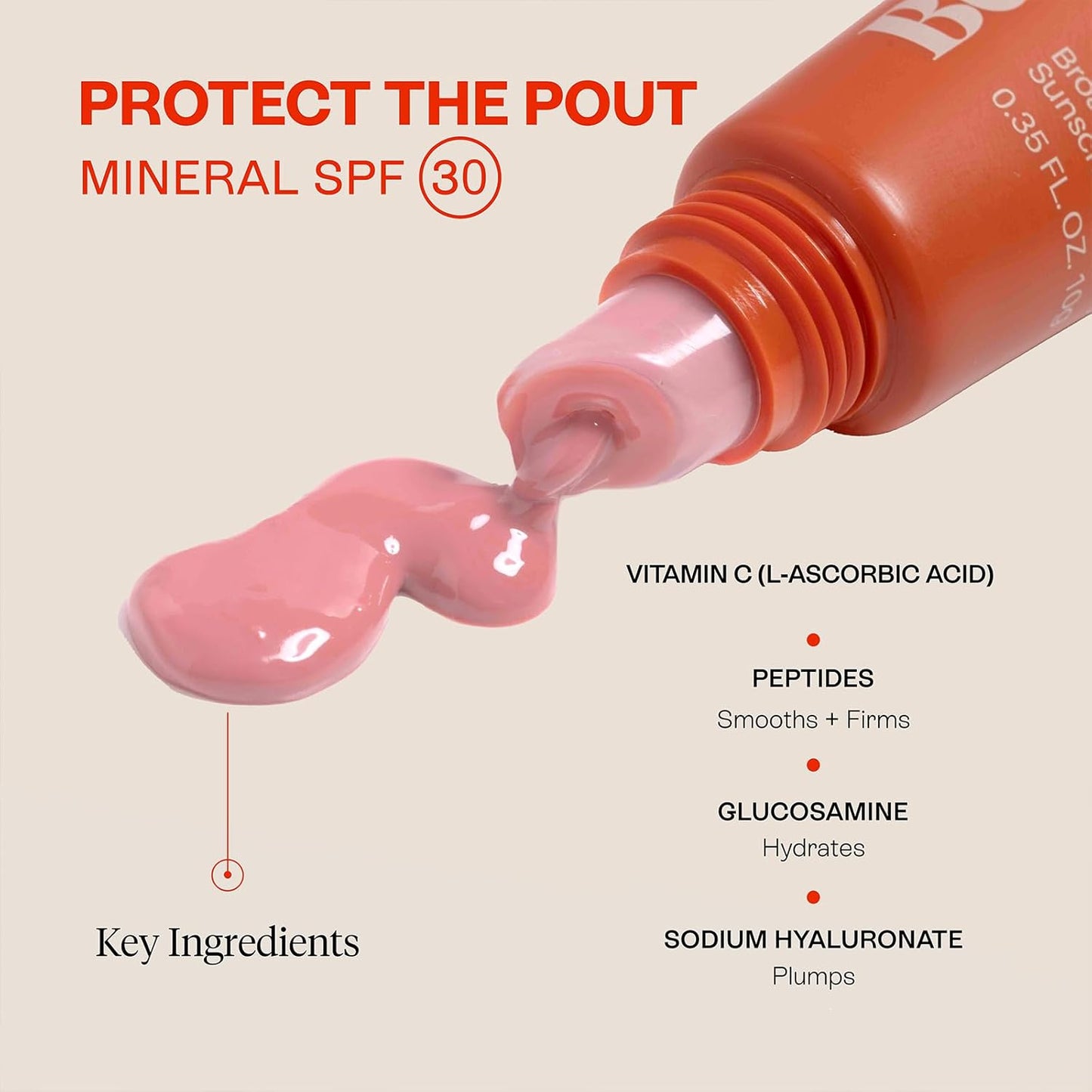 BeautyStat C Lip Serum - Hydrating Vitamin C Formula | Baby Pink Shade