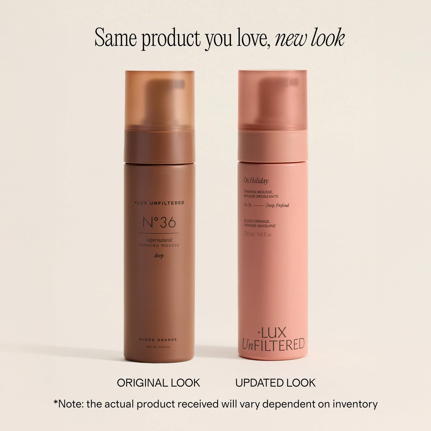 + Lux Unfiltered N°36 Deep Self Tanning Mousse - Self Tanner Mousse, Tanning Foam - Hydrating, Streak-Free, Natural-Looking Sunless Tanner - Vegan & Cruelty Free - Blood Orange