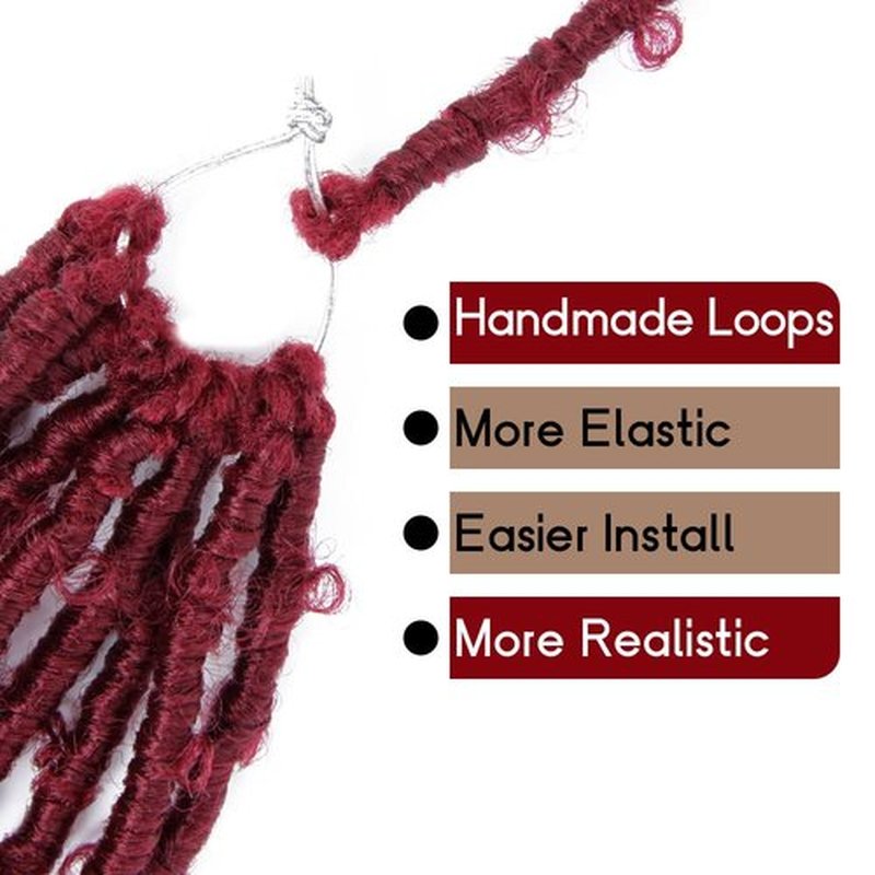 BOHOBABE Butterfly Crochet Locs 10 Inch 6 Packs Pre Looped Crochet Butterfly Locs 10 In Short Distressed Butterfly Locs Crochet Hair (10 Inch, 118#)