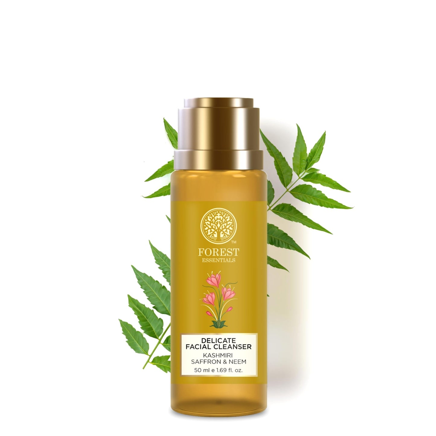 Forest Essentials Delicate Facial Cleanser Saffron and Neem 50 Milliliter
