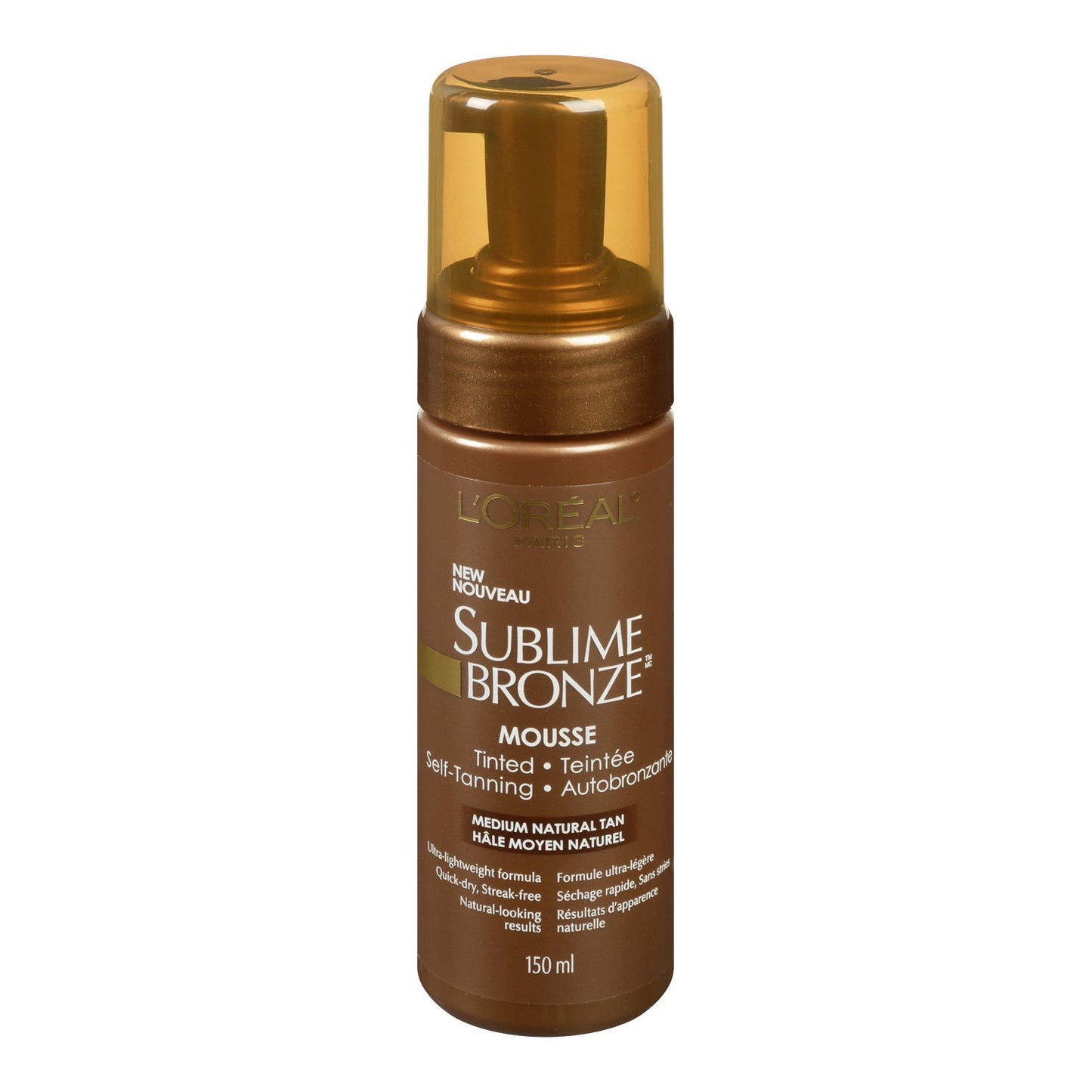 L'Oreal Paris Sublime Bronze Tinted Self-Tanning Mousse, 5.0 Fluid Ounce