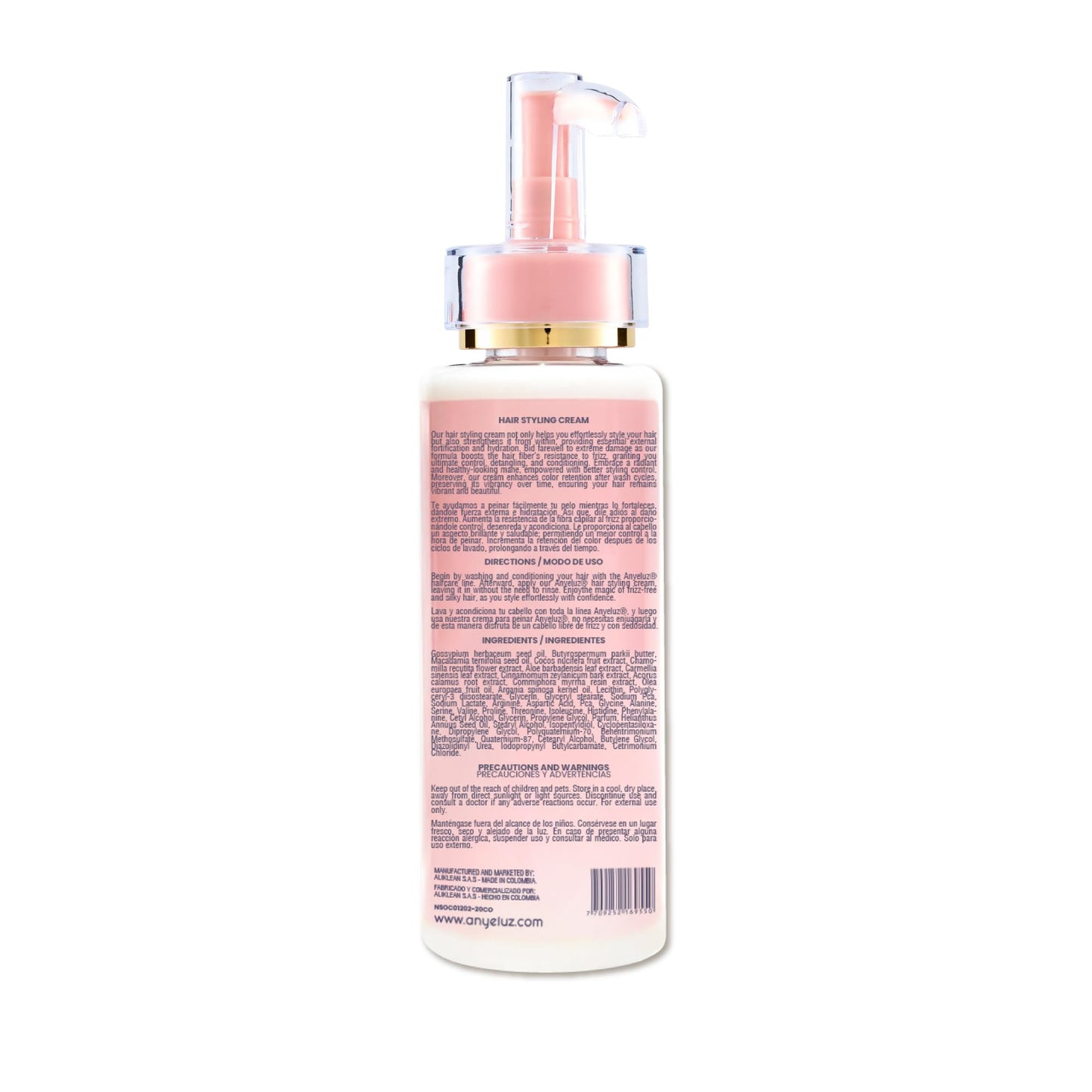 ANYELUZ Daily Leave-In Conditioner Cream, Coconut & Argan Oil Formula, Frizz Control Moisturizer, Strengthening Detangler, Hydrating Hair Treatment for Curly, Dry, or Color-Treated Hair