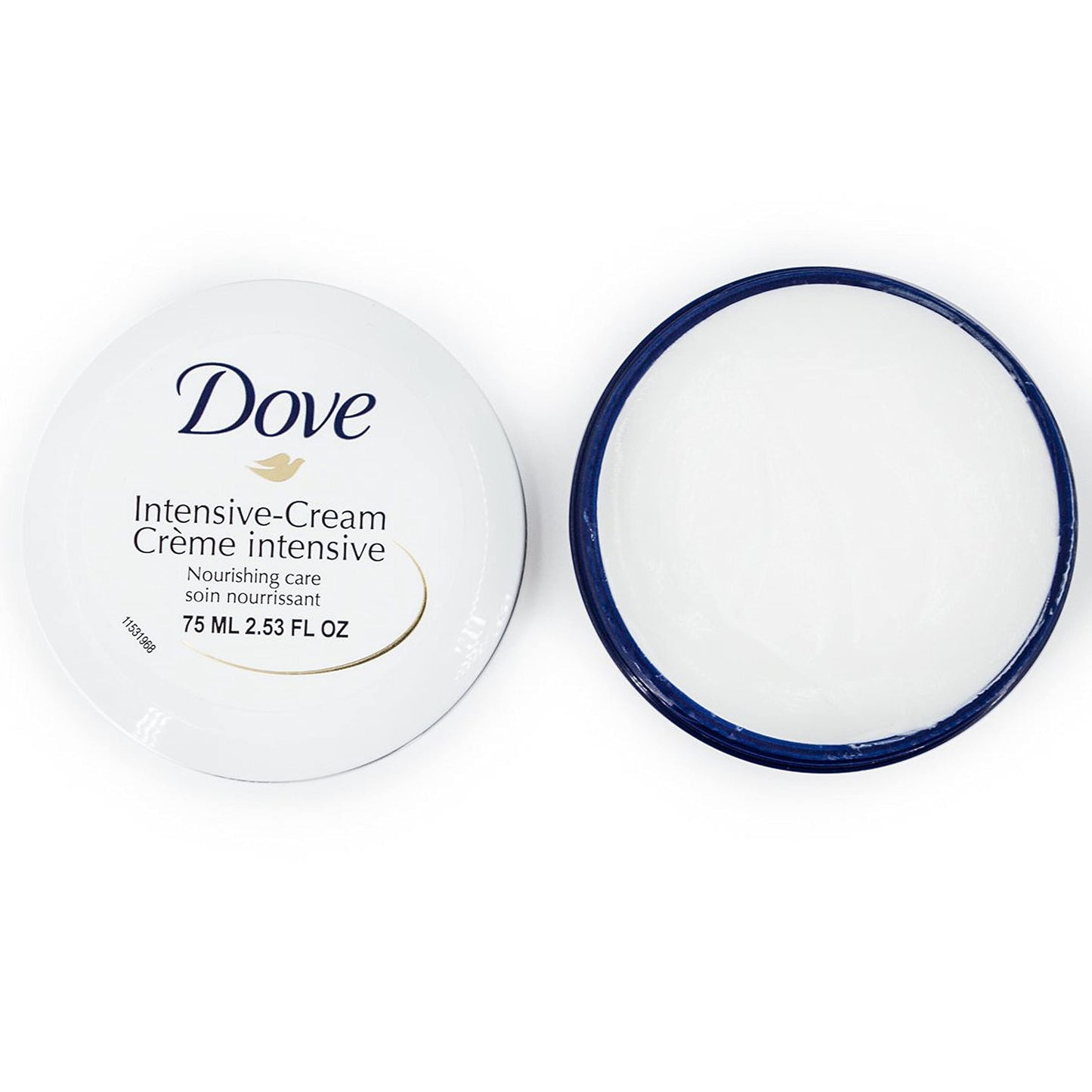 Dove Nourishing Body Care Face, Hand and Body Rich Nourishment Cream for Extra Dry Skin with 48 Hour Moisturization, 2.53 FL OZ (Pack of 2)