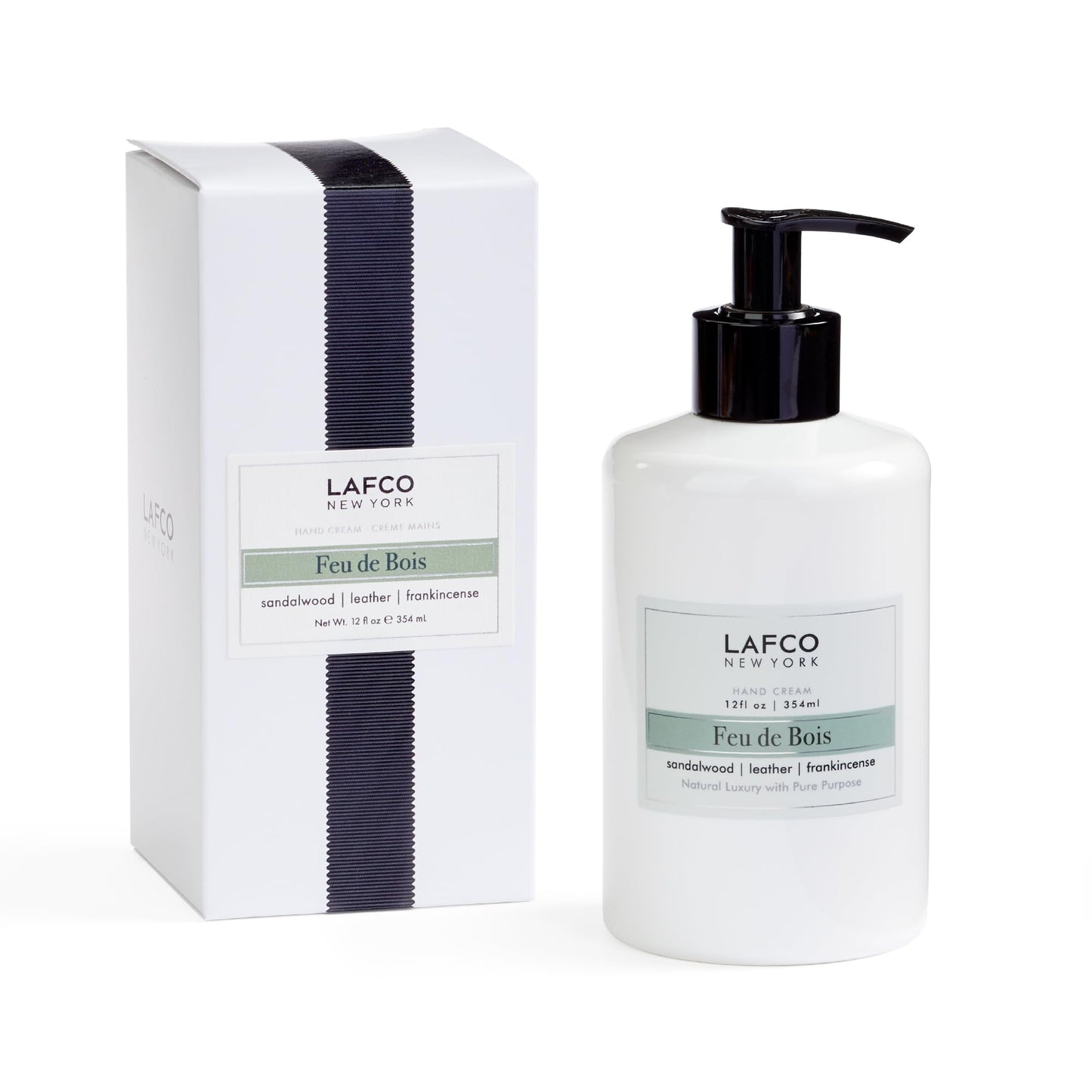 LAFCO NEW YORK Hand Cream, Feu de Bois - 12 oz - Restores & Repairs Skin - All Skin Types - Hypoallergenic, Synthetic Free & Cruelty Free - Made in Italy