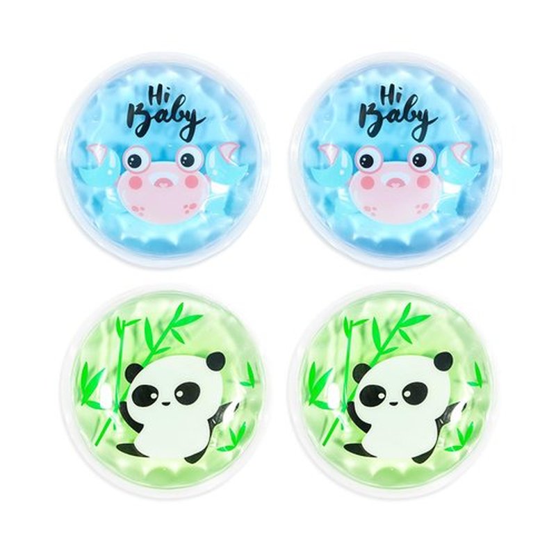 Gel Ice Pack Reusable, Cooling Eye Pads and Patches, Hot and Cold Eye Pads - Soothing, Revitalizing, Puffiness, Refresh, Relieves Stress, Relax, Relieves Puffiness and Tension(2 Crabs+2 Pandas)