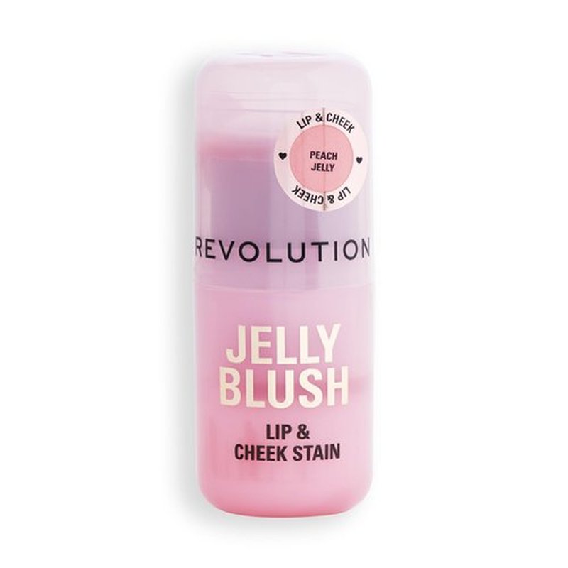 Revolution Beauty, Jelly Blush Stick Lip & Cheek Stain, Long-Lasting & Buildable with Hyaluronic Acid & Aloe, Vegan & Cruelty-Free, Peach Orange