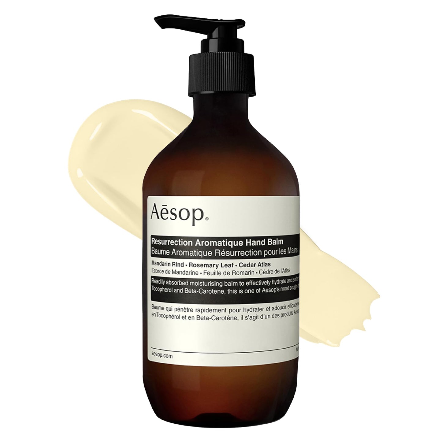 Aesop Resurrection Aromatique Hand Balm - Rich, Moisturizing Balm for Hands and Cuticles - Fragrant Botanicals and Skin-Softening Emollients - 16.9 oz