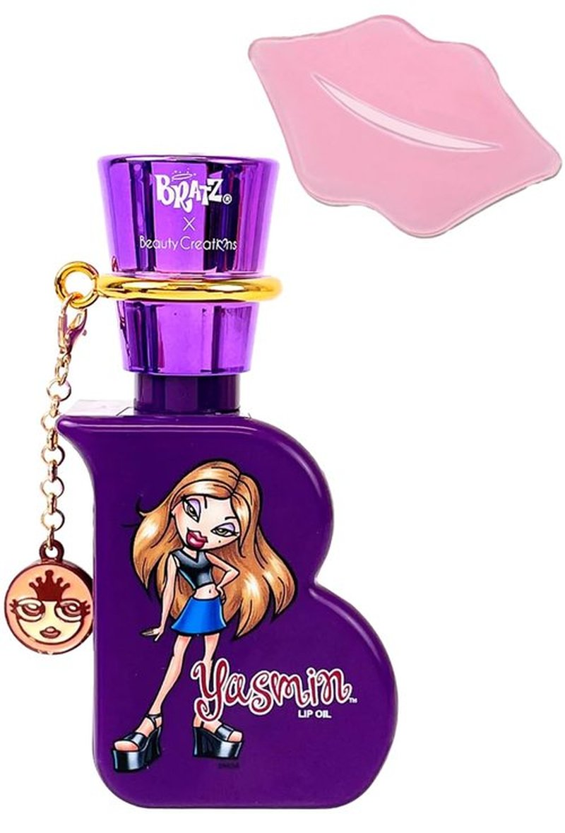 Glam Lux Beauty Bundle Beauty Creations X Bratz Vanilla Scented Lip Oil w Collagen Lip Mask Moisturizing & Shiny Lip Gloss (Yasmin, 1 count)
