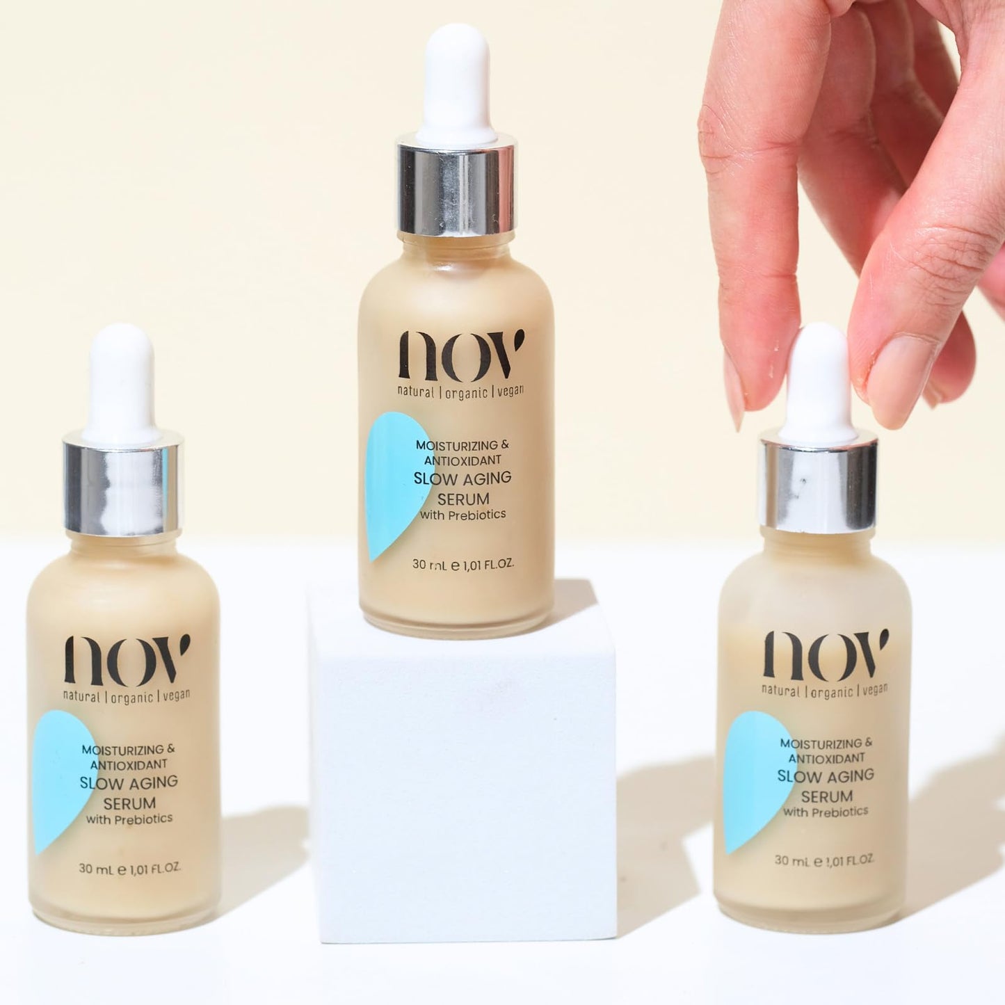 NOV Slow Aging Serum - Anti Aging Face Serum to Combat Dullness, Fine Lines, Wrinkles - Collagen Boosting Face Moisturizer - All Skin Types - 1.01 oz