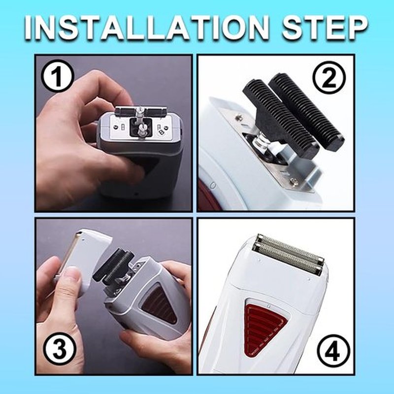 2 Packs White Pro Shaver Replacement Foil with Cutter Bar Assembly Compatible with andis 17150/17155/17200 Shaver ProFoil Lithium Replacement Golden