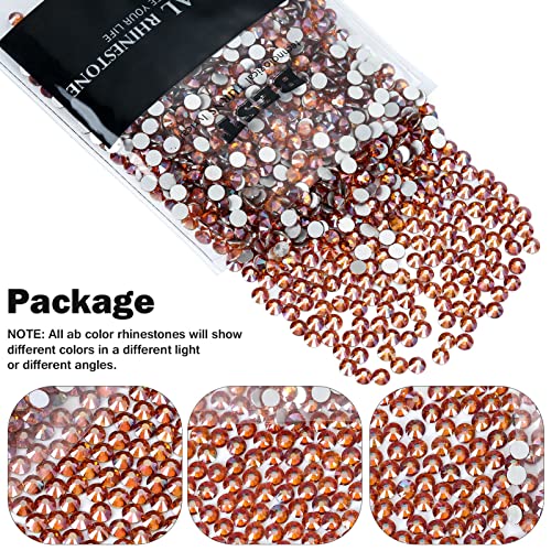 Novani Rhinestones 3000Pcs Flatback Crystal Round Loose Gemstones Glass Rhinestones for Crafts Makeup Nail Art Clothes Shoes DIY Decorations(SS4, 1.5-1.7mm,Crystal Clear)