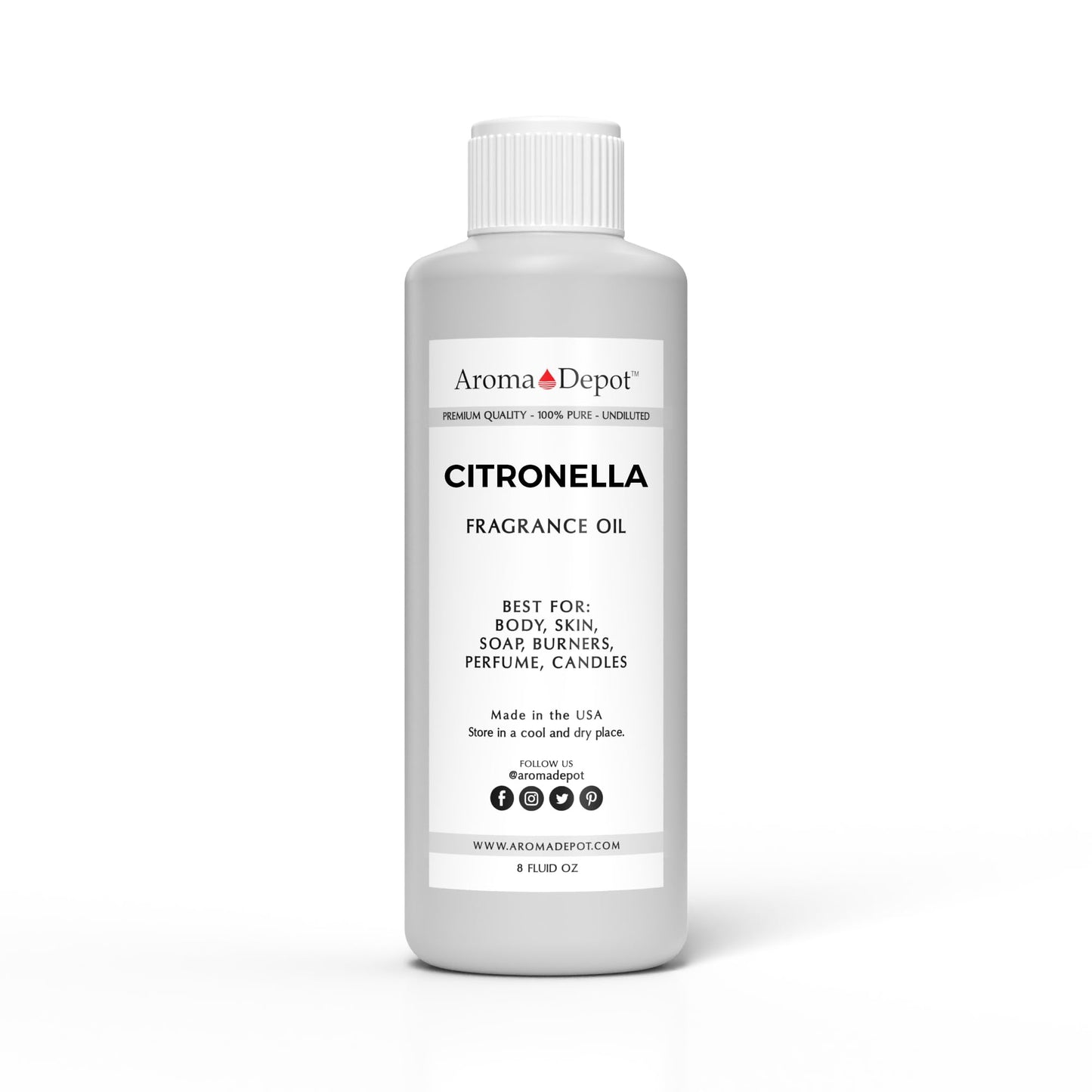 Citronella 8 oz. Fragrance Oil I Perfume I Skin Oil I Scented Oil. DIY Projects Such as Candles, Bath Bombs, Body Butters, Creams & Lotions. Few Drops in The Diffuser, Burners, or Warmers.