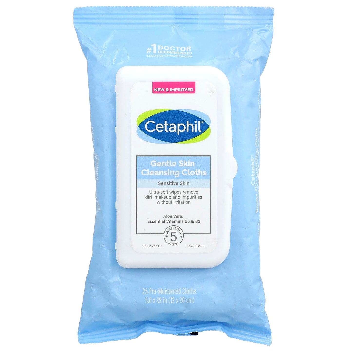Cetaphil, Gentle Skin Sensitive Skin Cleansing Cloths, 25 Count
