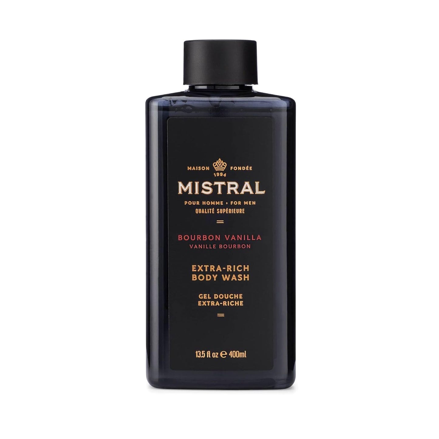 Men's 2-in-1 Body Wash & Shampoo - Black Amber, 13.5 oz | Natural, SLS & Paraben Free