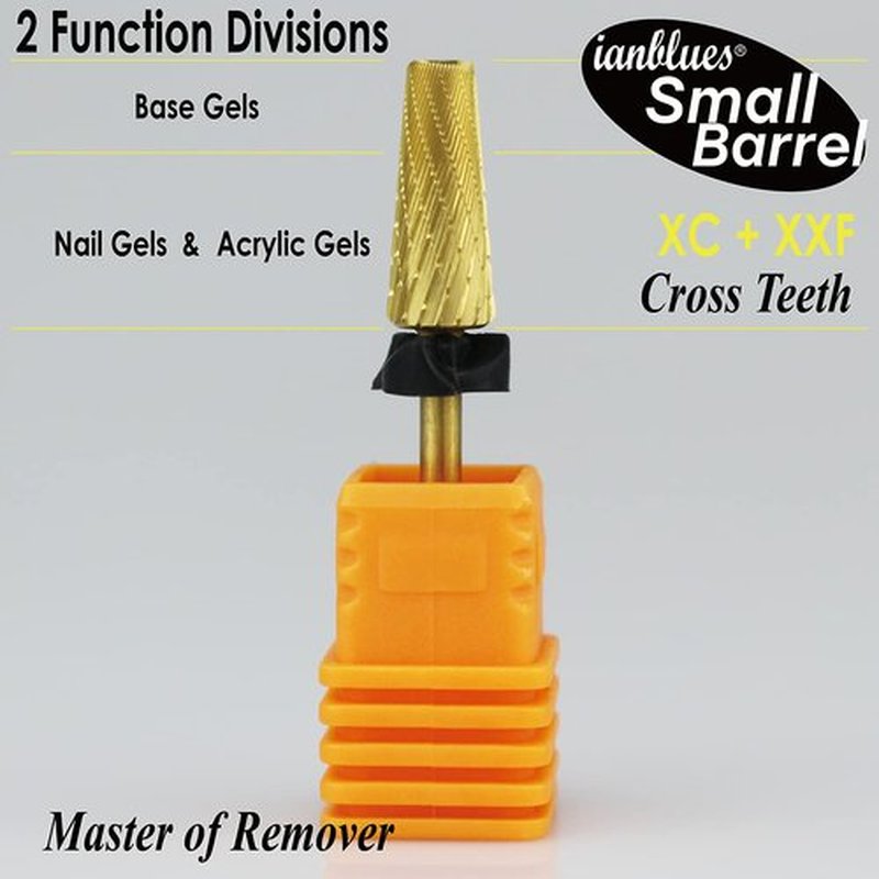 ianblues Multi-function 5 in 1 Nail Drill Bit, Mixed Sizes Edition, Cross Cut, Professional E-File for Manicure Drill Machine, 2 Way, Shank 3/32” (XC + XXF)