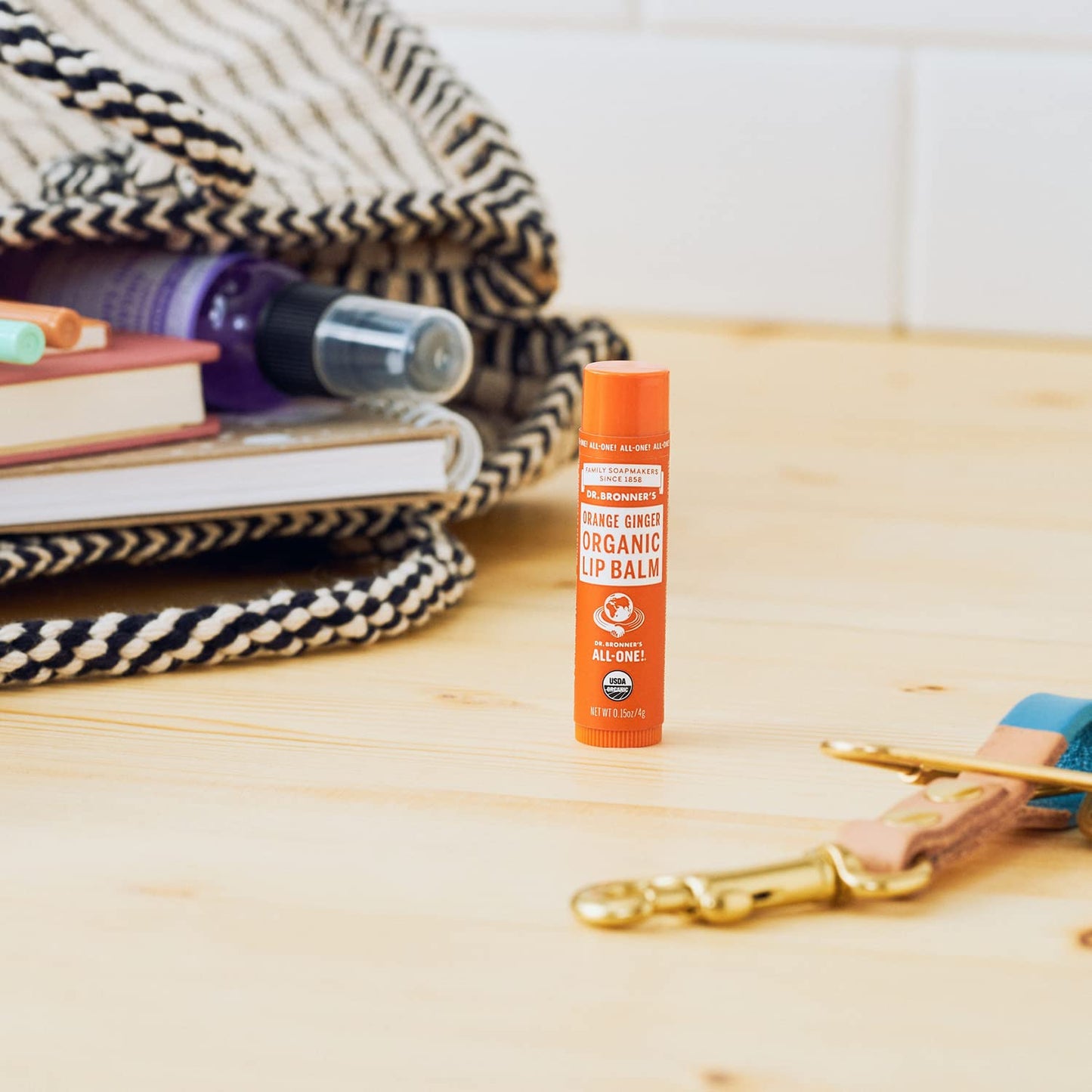Dr. Bronners Orange Ginger Lip Balm, 4 GR