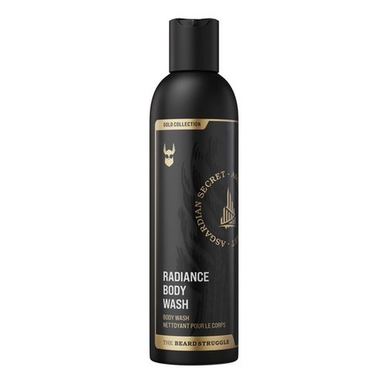 The Beard Struggle Men's Body Wash Asgardian Secret - Gold Collection - Skin Cleaning Agent - Natural Body Wash - Shower Gel Liquid Soap - 240 mL / 8 US. fl. oz.