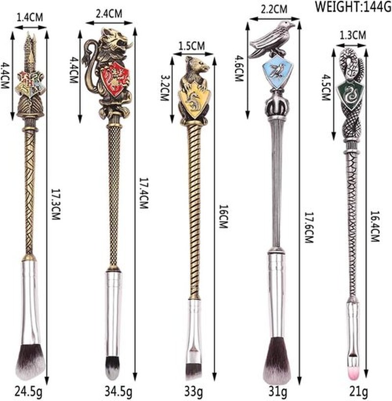 Potter Makeup Brushes Harry Gifts Comb Mirror with Gift Box for Eyeshadow Eyebrows Eyeliner Lips Concealer Contouring Highlighter Blending Wizard Wand Makeup Brushes Set