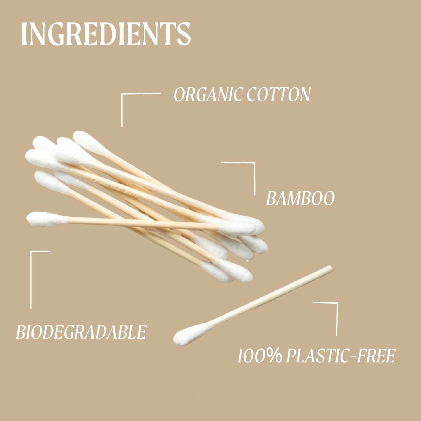 UpCircle Bamboo Cotton Buds - 200 Pieces - Sustainable, Plastic-Free, Fully Recyclable Ear Buds - A Staple For Any Bathroom