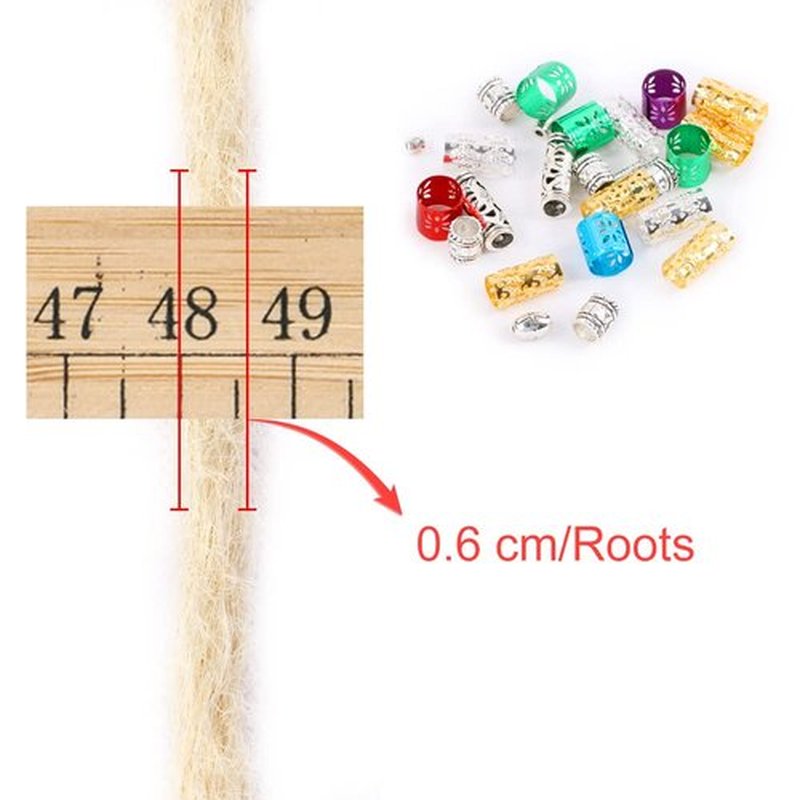 DAIRESS 24 Inch Straight Double Ended Dreadlock Extensions Synthetic Dreads10strands/pack Synthetic Braids Thin 0.6cm Soft Handmade Reggae Hair Hip-Hop Style Dread Extensions Locks Hair(613）