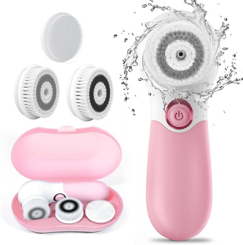 Face Brush Electric Face Cleansing Brush Skin Cleansing Face Scrubber with 3 Brush Heads TOUCHBeauty Spin Brush for Deep Cleansing Exfoliation, Facial Cleanser Brush for Massaging
