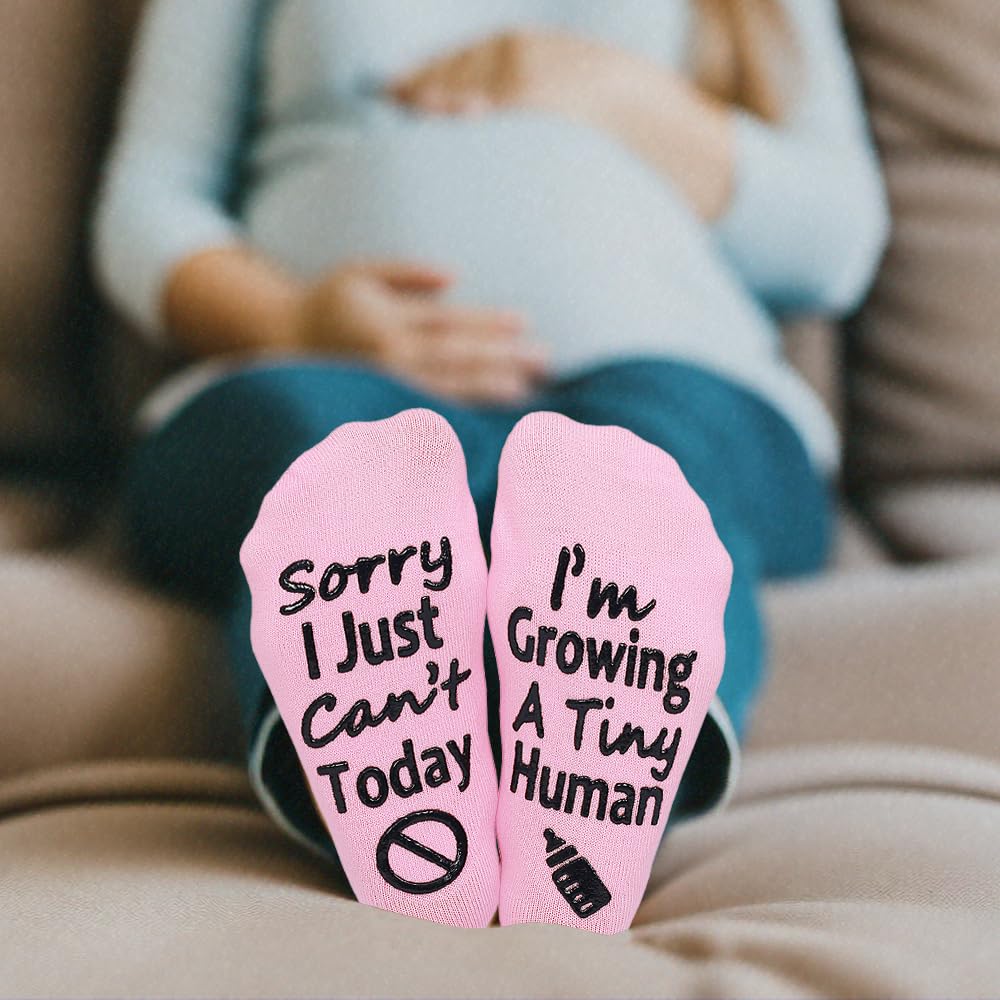 Pregnancy New Mom To Be Gift Growing a Tiny Human Socks Gifts For Pregnant Women Mother's Day