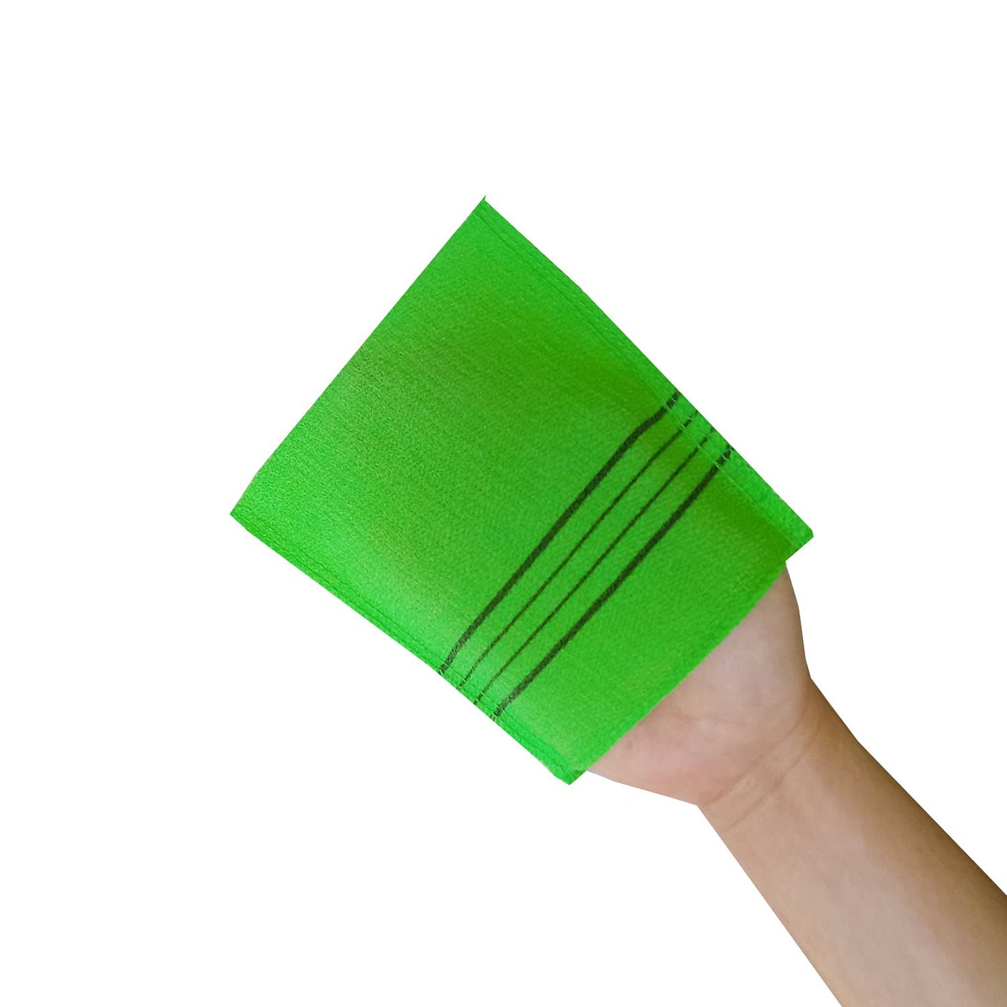 NOPIGO Korean Asian Exfoliating Bath Washcloth Mitt for Remove Dead Skin.Exfoliating Body Scrubber.Exfoliating Gloves for Body Scrub (Green2 Red2)