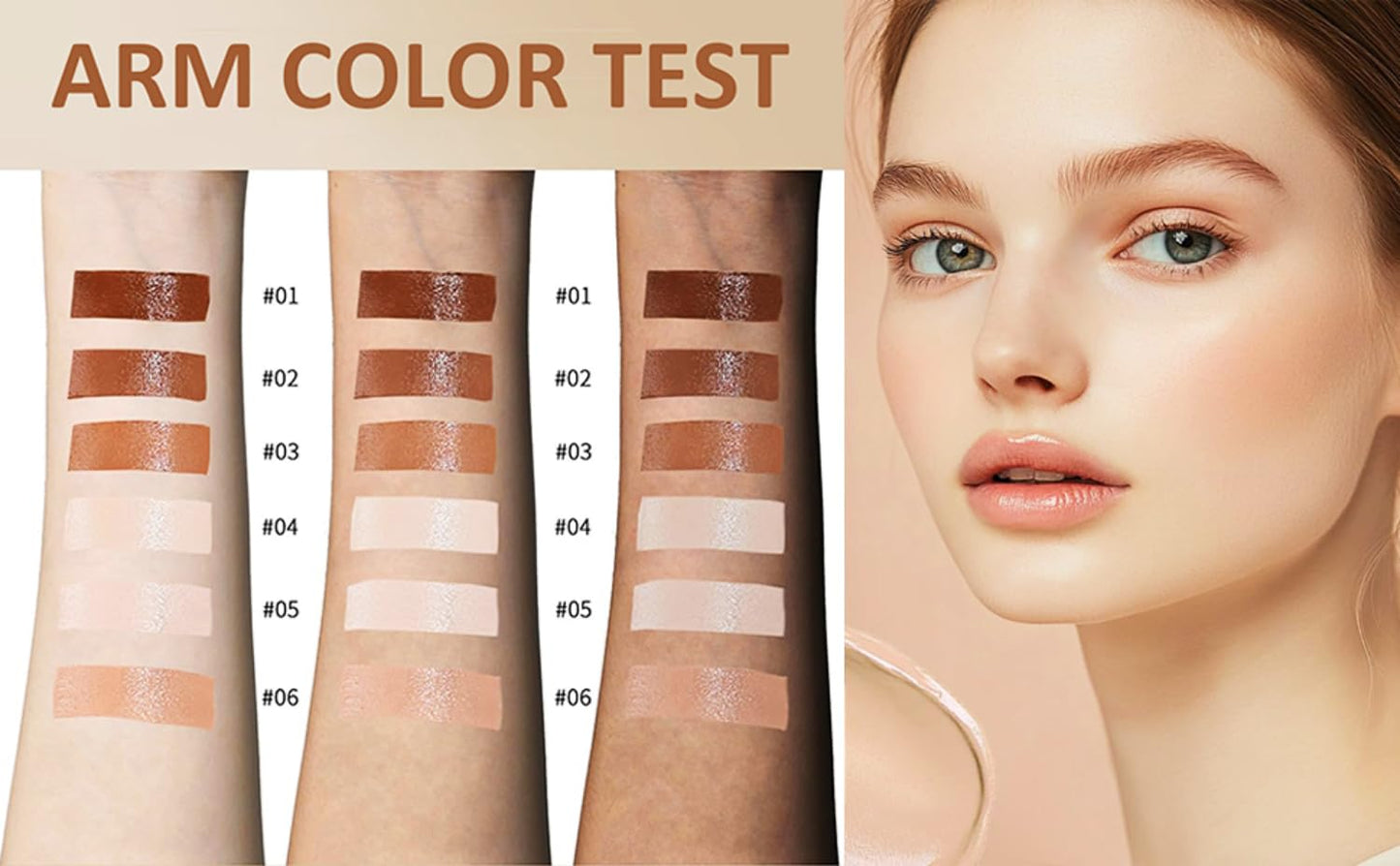 Mature Skin 2-in-1 Foundation Concealer Makeup Stick - Creamy Formula, Brightens Skin Tone, Natural Finish, Covers Dark Circles/Acne Scars/Blemishes (4#)