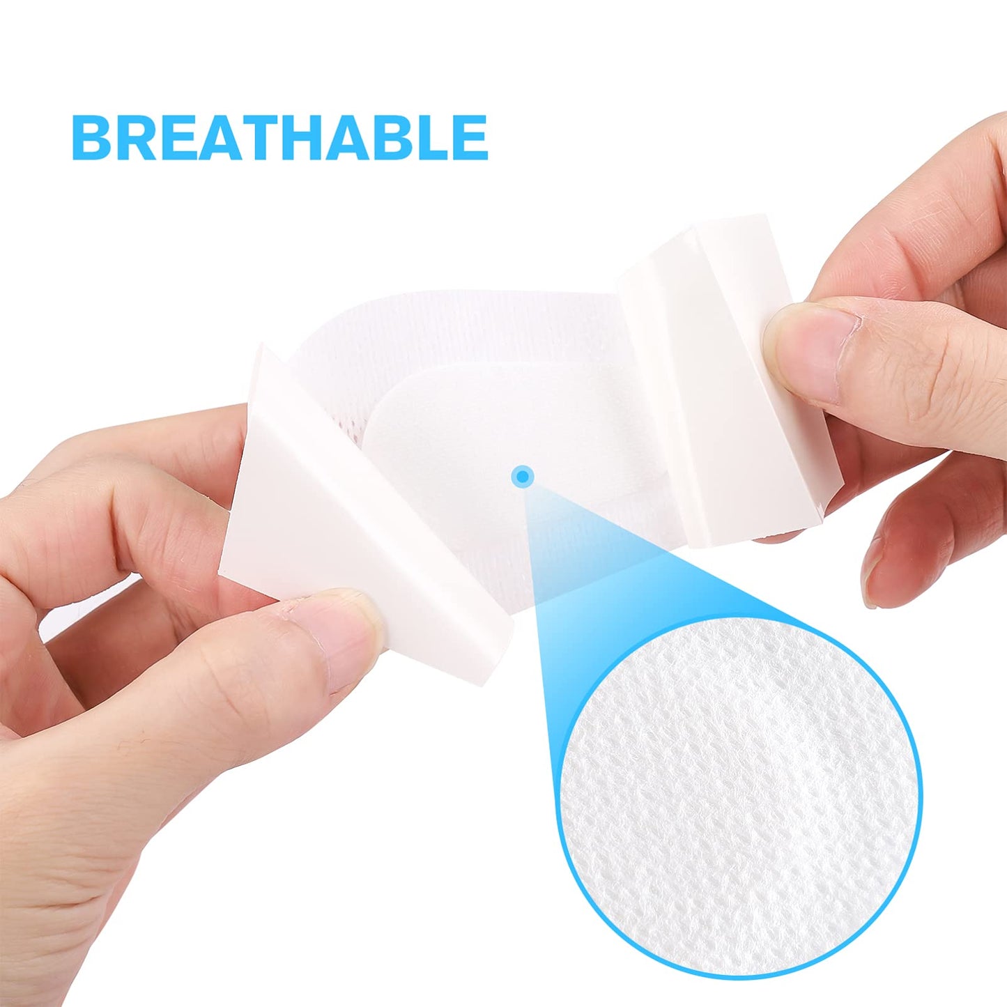 FRCOLOR 20pcs Disposable Eye Pads, Sterile Non- Woven Eye Patch Stickers Soft Self- Adhesive Cover Wound Dressings for Adults Kids