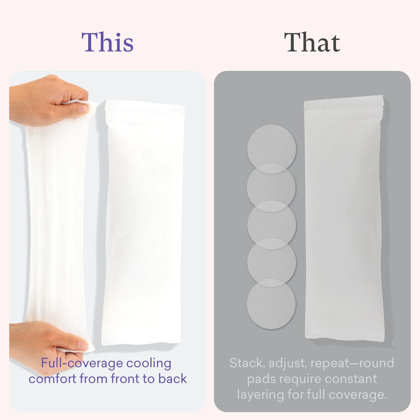 PurComfy Perineal Cooling Pad Liners, Witch Hazel Long Pad Liners for Postpartum Care, Postpartum Essentials for Pain Relief After Birth - 24 Count
