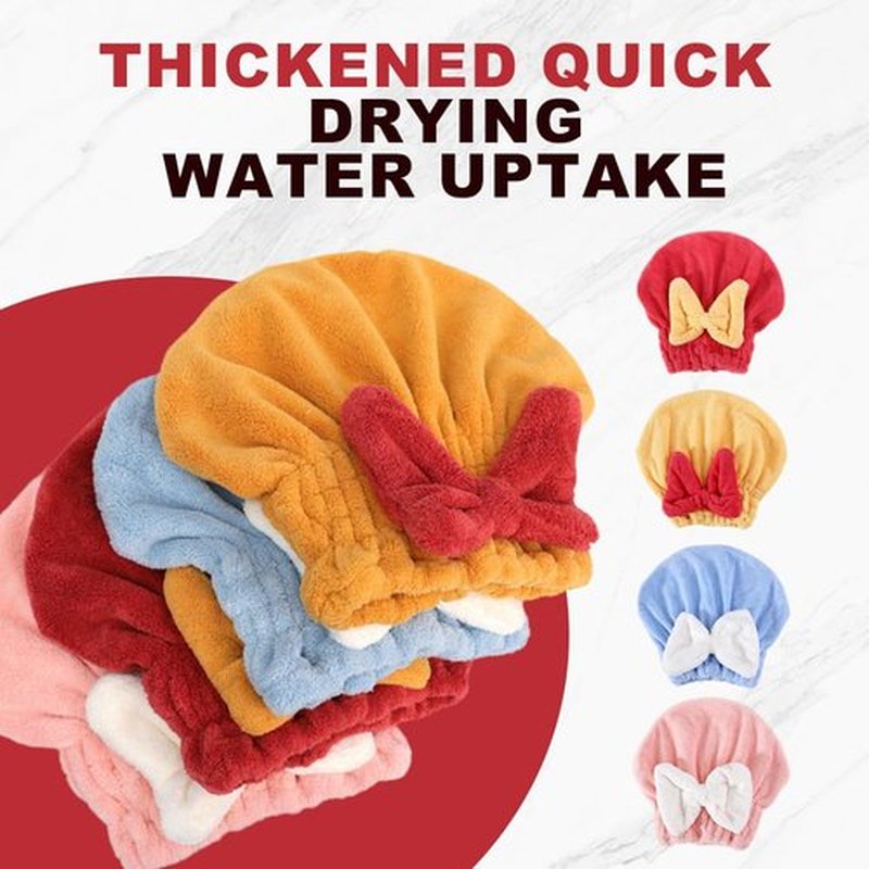 Coloday New Super Absorbent Hair Towel Wrap for Wet Hair, 2025 New Efficient Absorbent Hair Towel Wrap Microfiber Hair Towel, Upgrade Quick Drying Thickened Soft Bow Tie Hair Towel (2, Yellow Blue)
