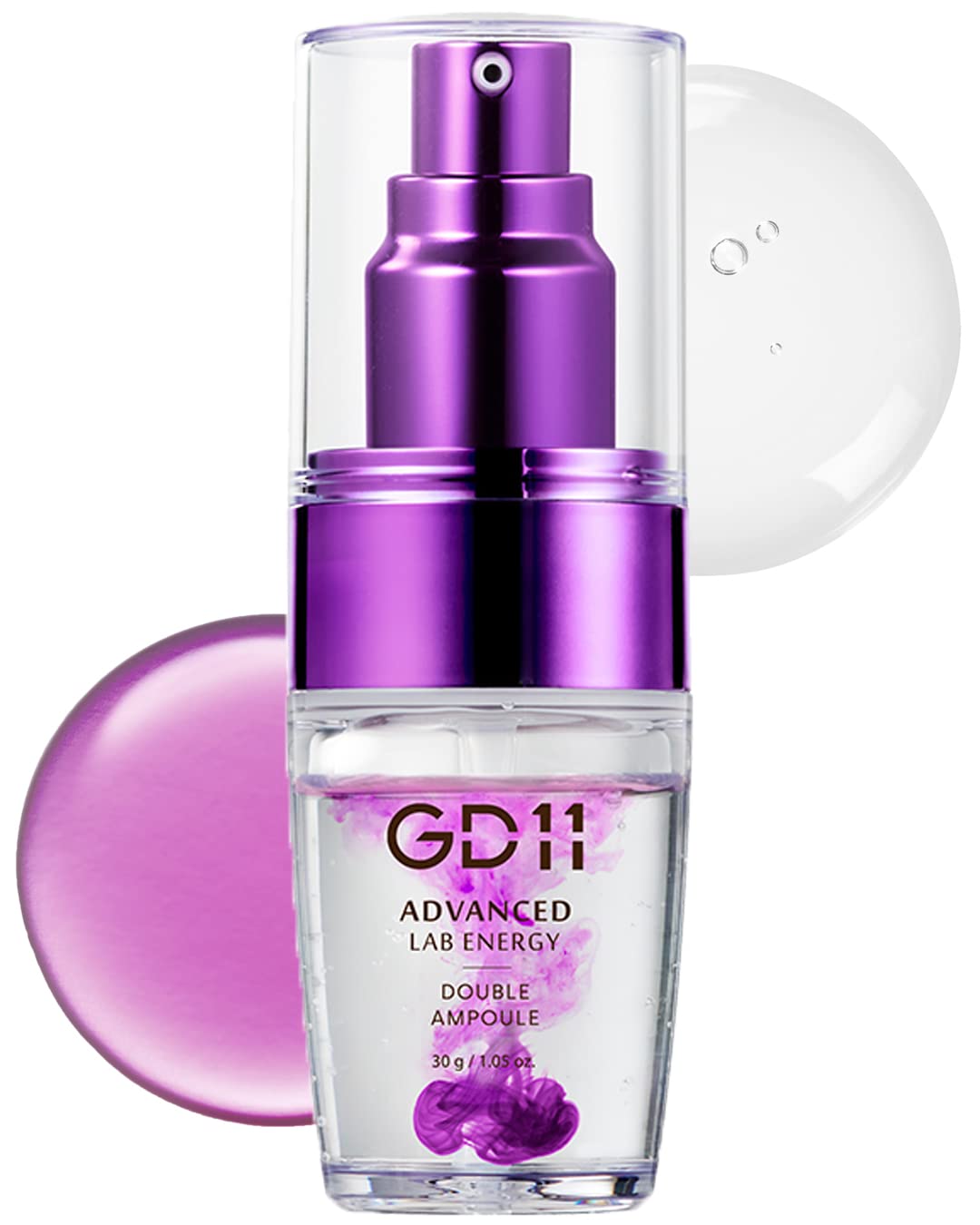 GD11 Advanced Lab Energy Double Ampoule, Stem Cell Extract with Peptide Complex & Hyaluronic Acid, Firming Face Serum for Elasticity, Fine Lines & Wrinkles, Korean Skincare (1.05 oz / 30g)