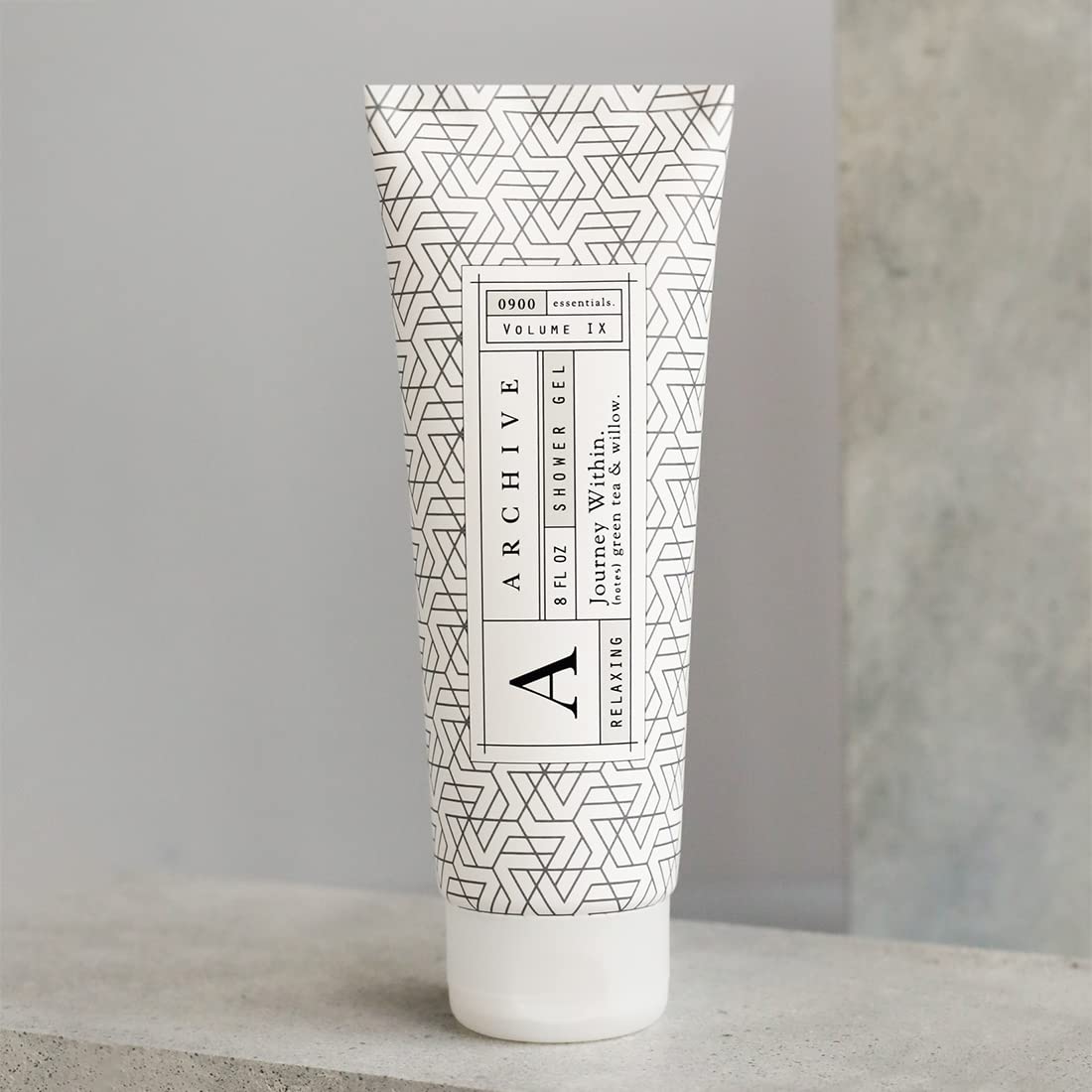Archive Journey Within Shower Gel, 8 fl oz, Luxury Moisturizing Body Wash for Men & Women, Lightly Scented Liquid Soap