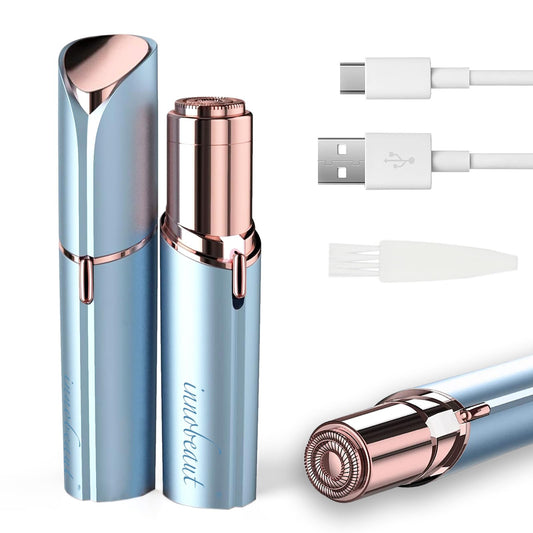innobeaut Facial Hair Removal for Women, Electric Painless Facial Hair Remover for Face, Lip, Chin with USB Rechargeable, Blue(Device Only)