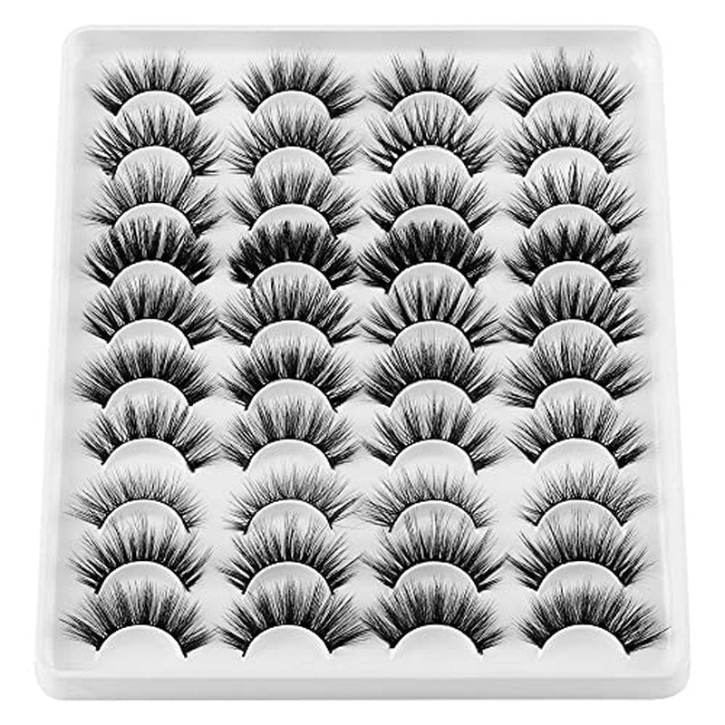 JIMIRE Natural False Eyelashes Light Volume Lashes Pack 5 Pairs