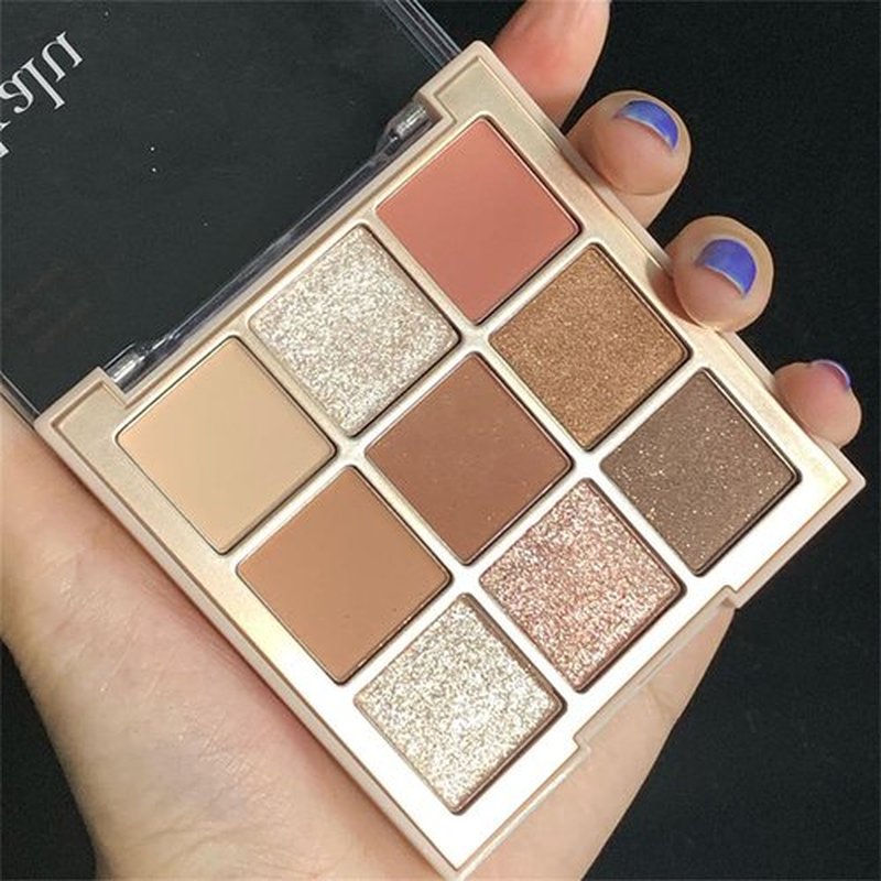 GHFCZOO Blooming Your Own Beauty Eyeshadow Palette, 9 Shades, Glitter and Matte Finishes (10#)
