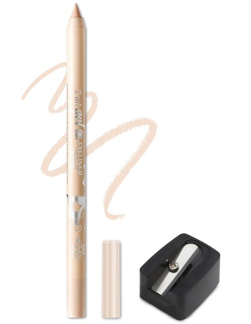 Erinde Nude Waterline Eyeliner Pencil, Waterproof Sharpenable Gel Eyeliner Pencil, Long-Lasting Ultra-Smooth Creamy Matte Finish, Smudge-Proof, Matte Finish, Nude Beige