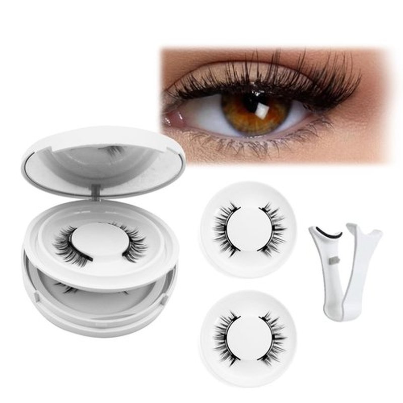 Lefleek Magnetic Lashes,Le Fleek Magnetic lashes,Magnetic Eyelashes with Applicator,Krafty Magnetic Eyelashes Natural Look No Glue or Liner Needed(Natural+Iris)